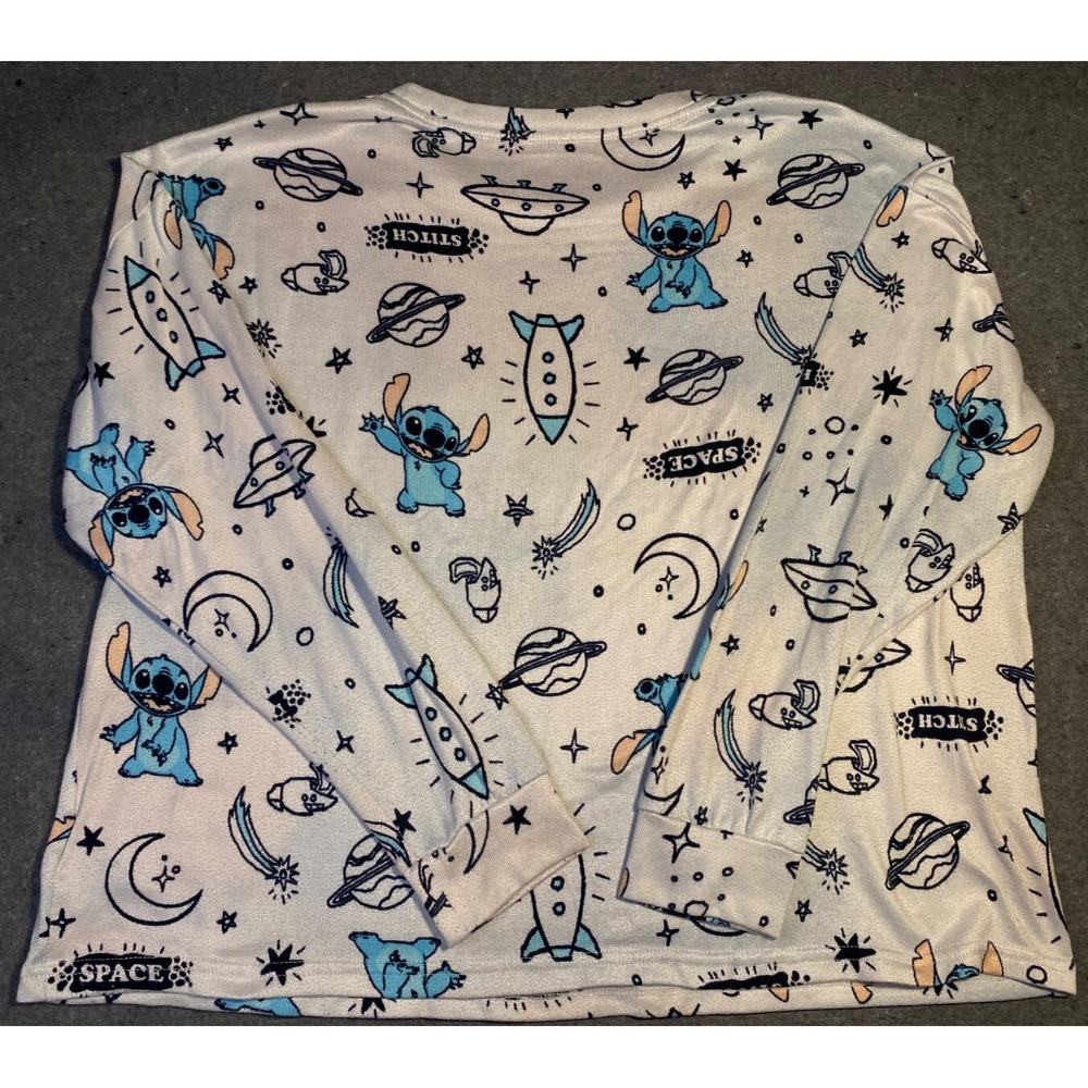 STITCH Disney SLEEPWEAR WOMEN'‎ TOP Long Sleeve LARGE (12-14) - Picture 4 of 8